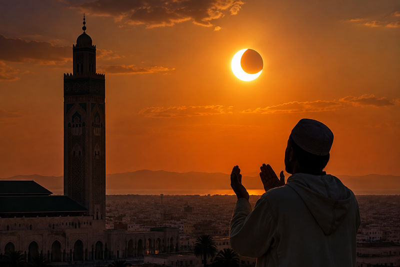وزارة الأوقاف تصدر بلاغا بشأن كسوف الشمس بالمغرب