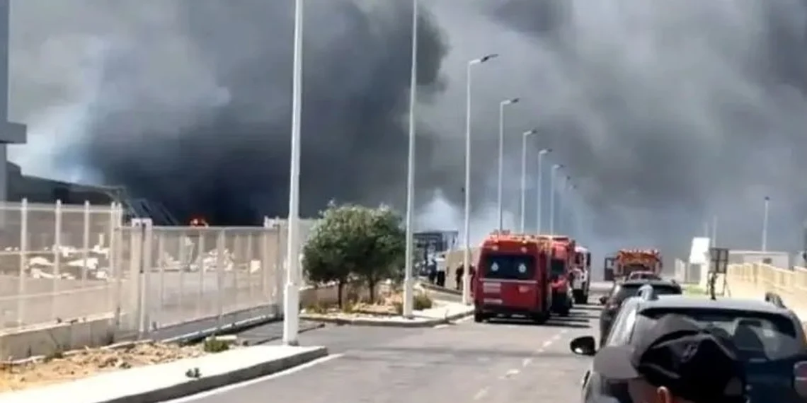 استقرار الوضع بإقليم الفحص أنجرة بعد السيطرة على الحريق بالمنطقة الصناعية