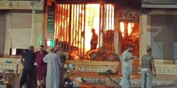 النيران تلتهم محلات تجارية بمركب القدس في تزنيت